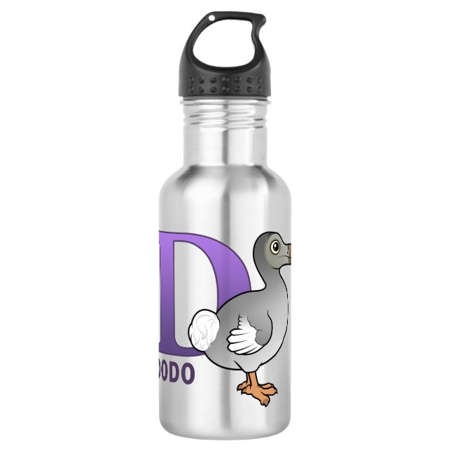 D is for Dodo Stainless Steel Water Bottle (Front)