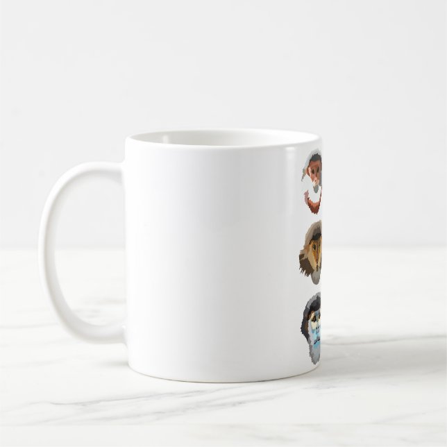D is for Douc Langur Monkey Coffee Mug (Left)
