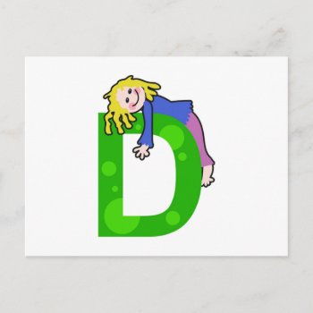 D Is For..... Postcard by prawny at Zazzle