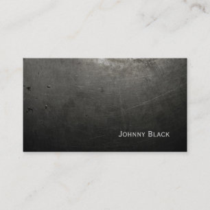 D.J. Metal Industrial Scratched Iron Black Business Card