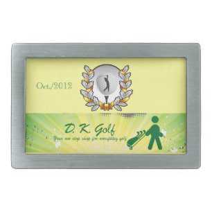 D.K.Golf on line company name belt buckle. Buckle