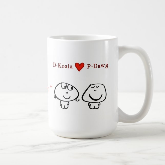 "D-Koala heart P-Dawg" Coffee Mug (Right)