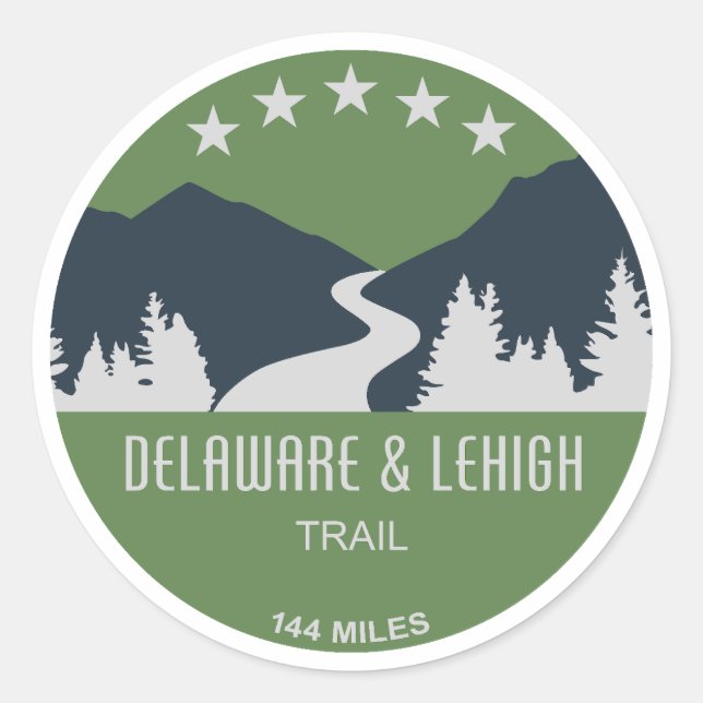 D&L Trail Pennsylvania Classic Round Sticker (Front)