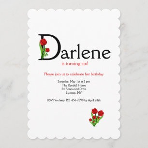 "D" Letter (Add Any First Name With Letter D) Invitation