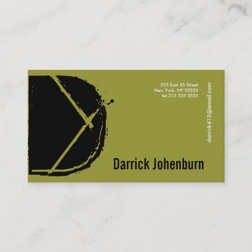 Customizable D Letter Alphabet Business Card Green