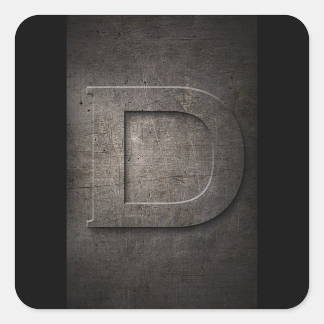 D Metal Monogram Stickers (Front)