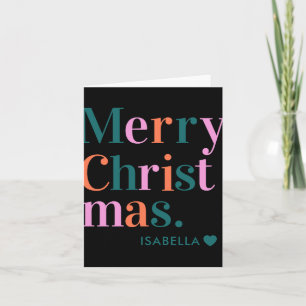 D Modern Colorful Merry Christmas Card