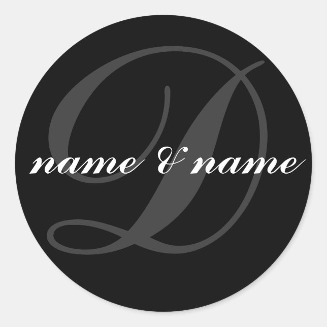 "D" monogram label (Front)