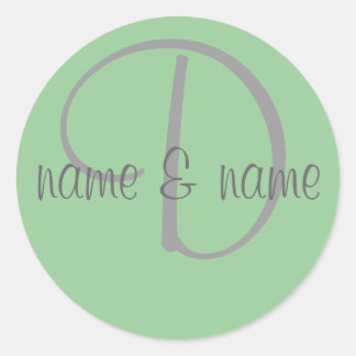 "D" monogram label - personalize