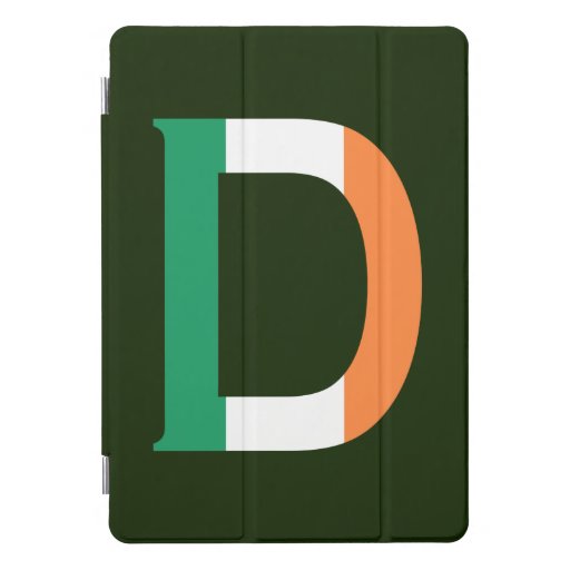 D Monogram overlaid on Irish Flag ipacn iPad Pro C iPad Pro Cover