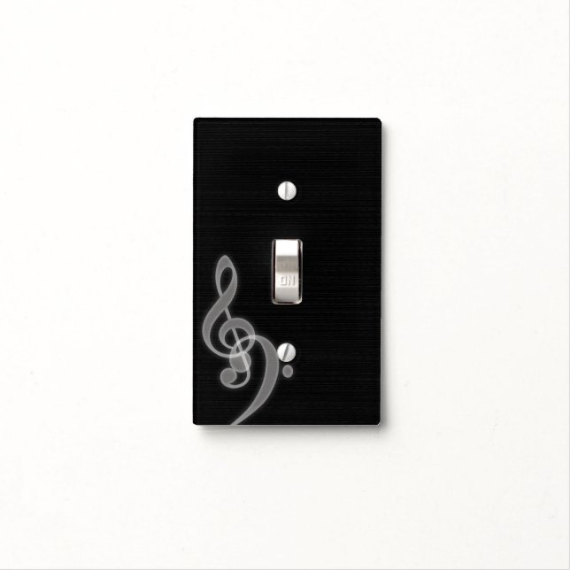 [D] Music - Treble and Bass Clef Light Switch Cover (In Situ)