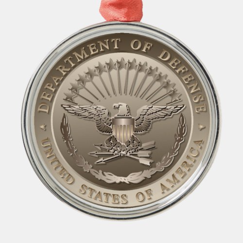 DOD Government Emblem Metal Ornament