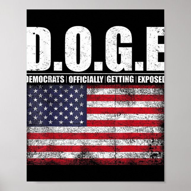 D.o.g.e Doge Department Of Government Efficiency T Poster (Front)