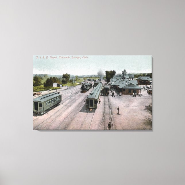 D & R G Railroad Depot Canvas Print (Front)