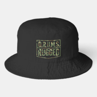 D.R.U.M.S. RUGGED (CAMOUFLAGE LOGO) BUCKET HAT