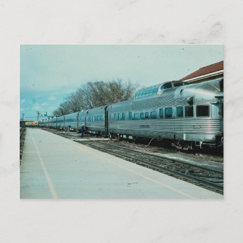 DRGW California Zephyr with observation Silver Postcard