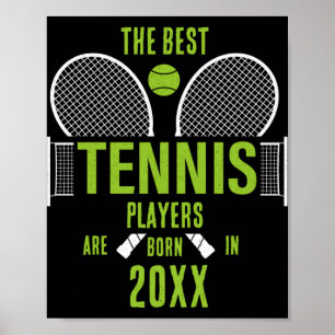 D Tennis Birth Year Name Birthday Poster