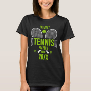 D Tennis Birth Year Name Birthday T-Shirt