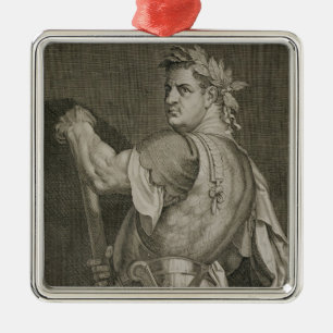 D. Titus Vespasian Emperor of Rome 79-81 AD engrav Metal Ornament