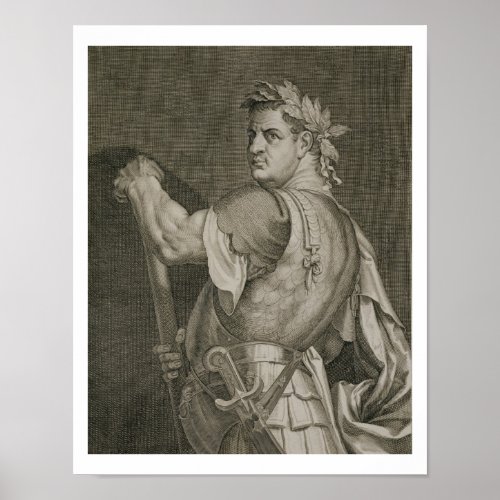 D Titus Vespasian Emperor of Rome 79_81 AD engrav Poster