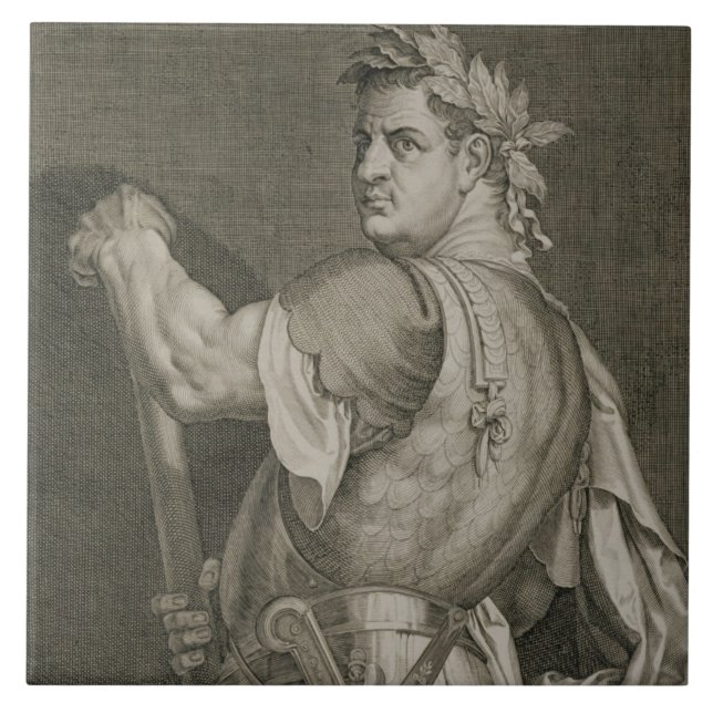 D. Titus Vespasian Emperor of Rome 79-81 AD engrav Tile (Front)