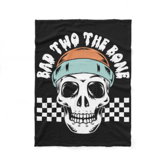 D To The Bone Skeleton Halloween Two Birthday Todd Fleece Blanket