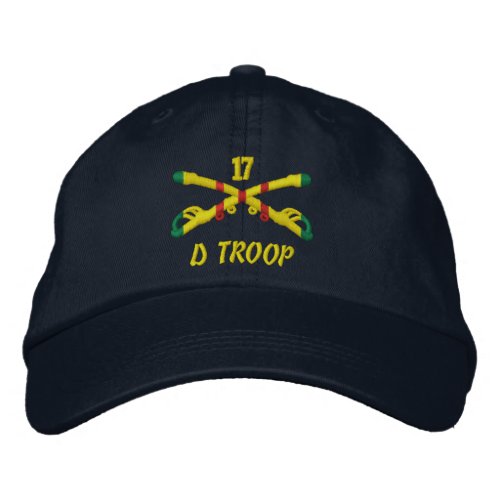 D Troop 17th Cavalry Embroidered Hat