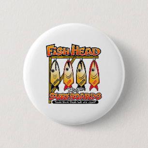 D Tuna Fish Head Surfboards Island Surfing For Sur Button