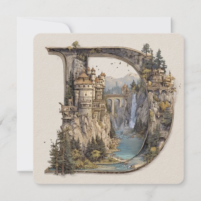 D with Castles in the Sky Storybook Invitation (Front)