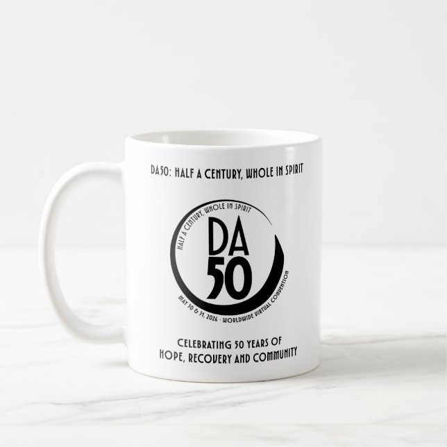 DA50 Worldwide Virtual Convention Mug in Black (Left)