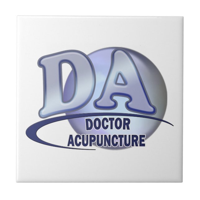 DA ACRONYM LOGO DOCTOR OF ACUPUNCTURE CERAMIC TILE (Front)