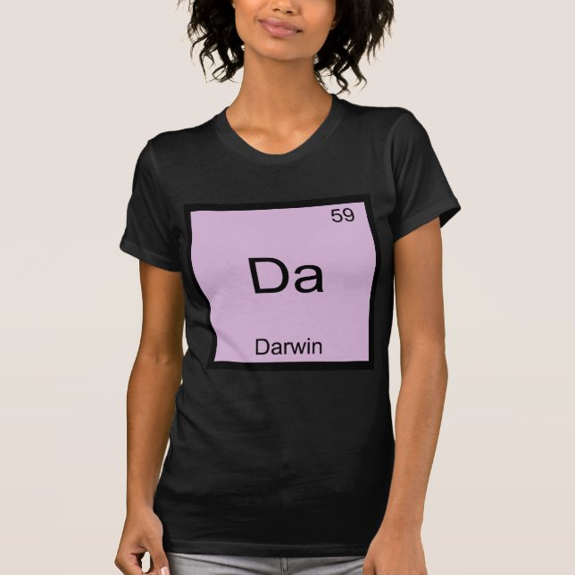Da - Darwin Funny Chemistry Element Symbol Tee (Front)