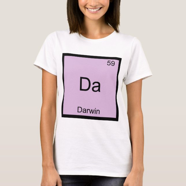 Da - Darwin Funny Chemistry Element Symbol Tee (Front)