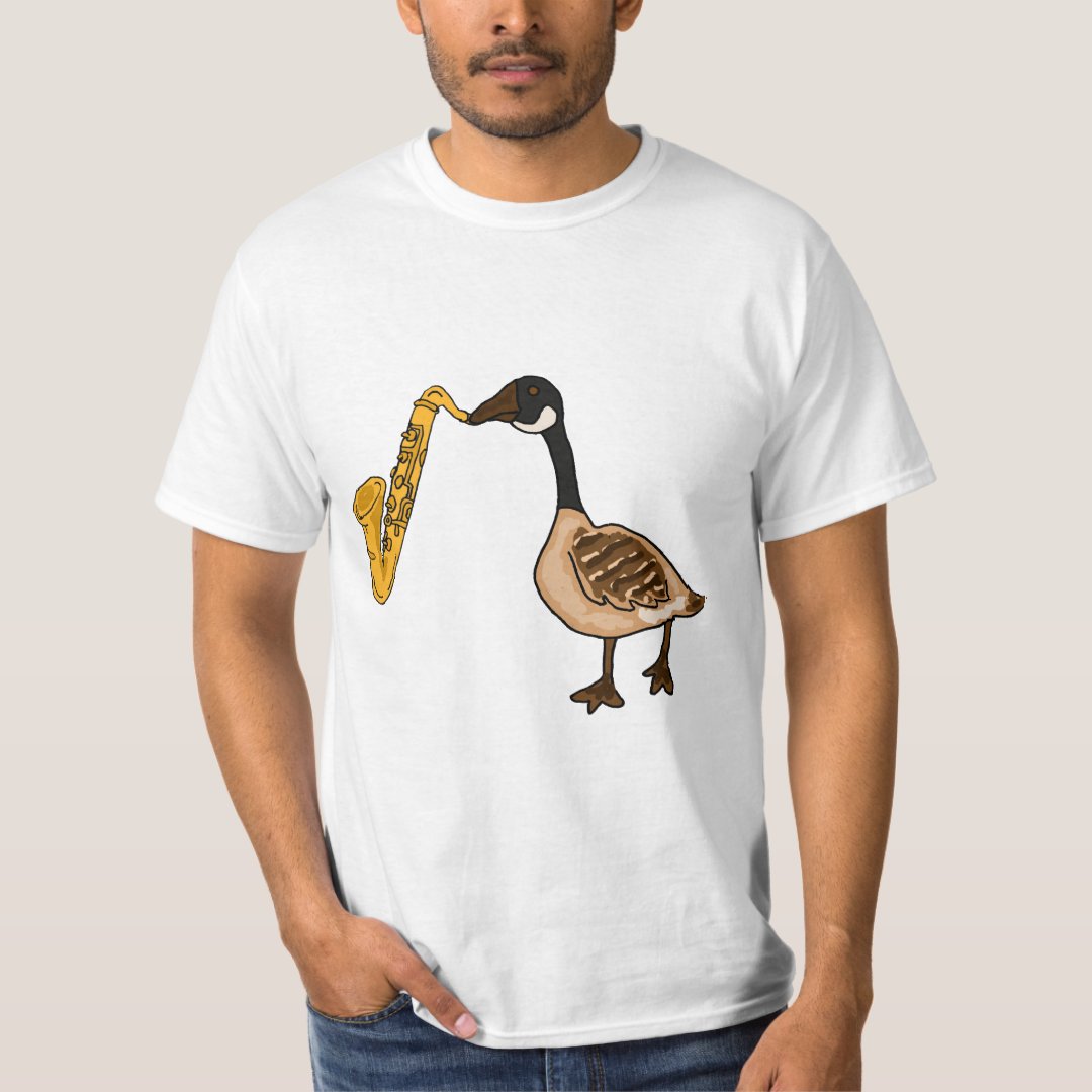 DA Goose Playing the Saxophone Tshirt Zazzle