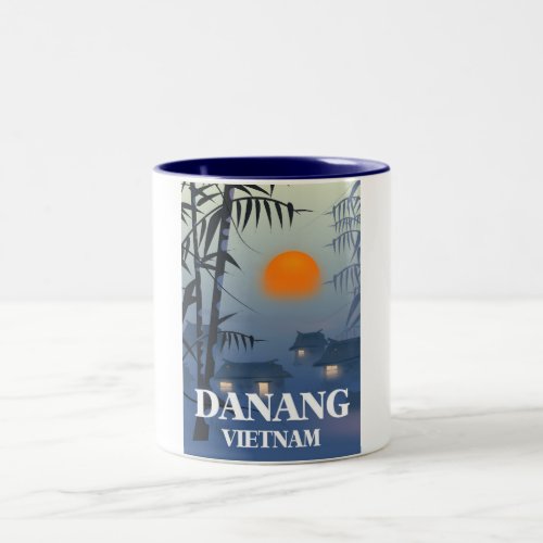 Da Nang Vietnam Travel poster Two_Tone Coffee Mug