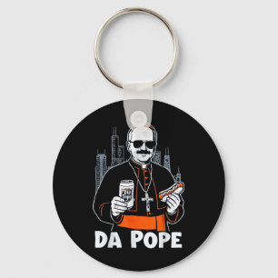 Da Pope From America Chicago Pope Leo Xiv Provost  Keychain