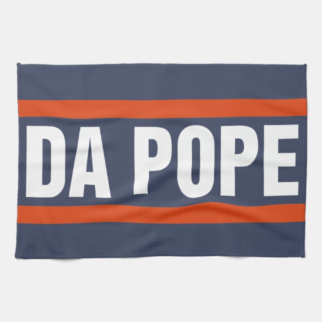 Da Pope From America Chicago Pope Leo XIV Provost Kitchen Towel (Horizontal)