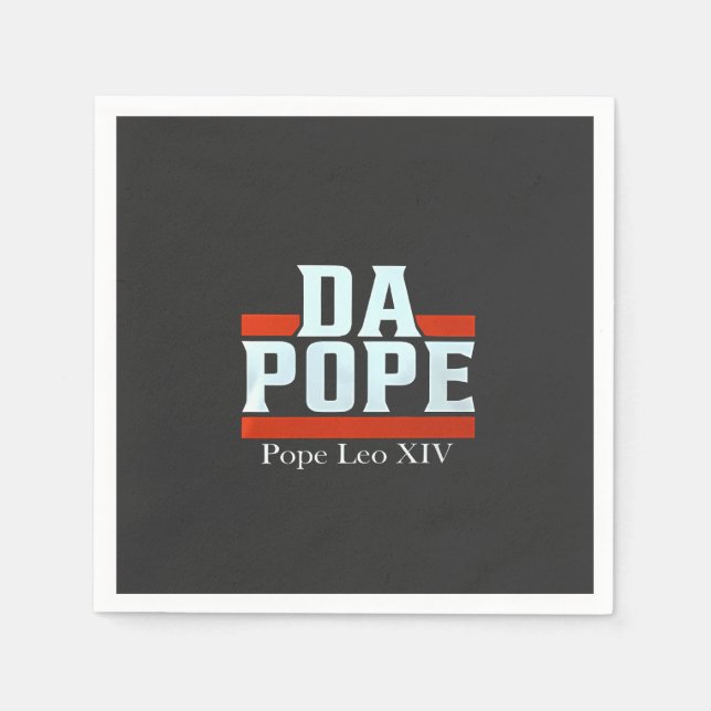 Da Pope From America Chicago Pope Leo XIV Provost  Napkins (Front)