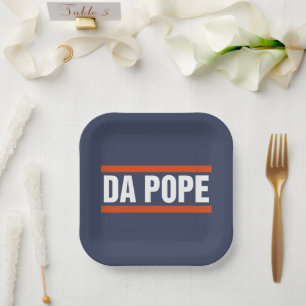 Da Pope From America Chicago Pope Leo XIV Provost Paper Plates