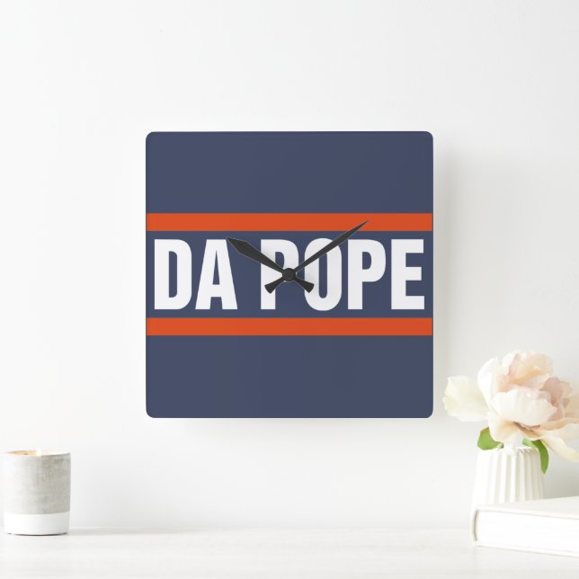 Da Pope From America Chicago Pope Leo XIV Provost Square Wall Clock (Home)