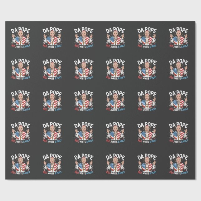 Da Pope From America Chicago Pope Leo XIV Provost  Wrapping Paper (Flat)