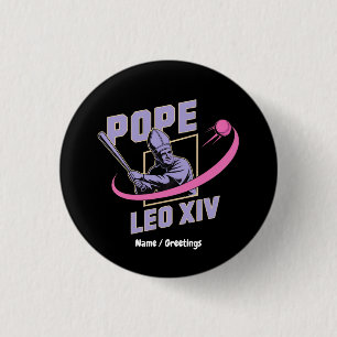 Da Pope Leo XIV Baseball Design Faith Meets Field Button