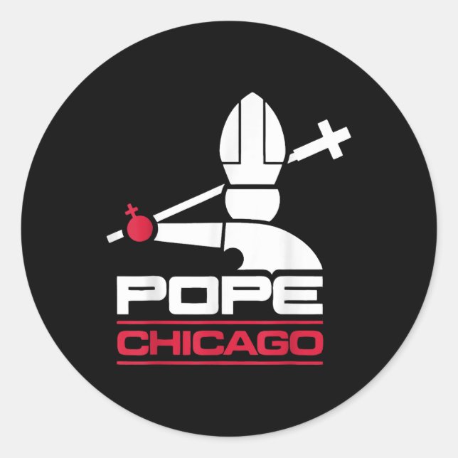 Da Pope Leo Xiv Shirt Chicago Baseball  Classic Round Sticker (Front)