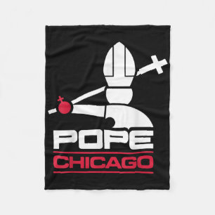 Da Pope Leo Xiv Shirt Chicago Baseball  Fleece Blanket