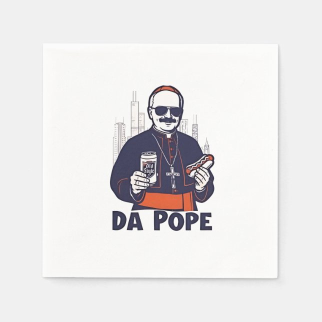 Da Pope Leo XIV Vatican 4Th of July USA  Napkins (Front)
