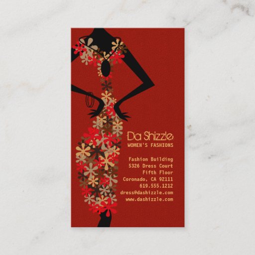 Customizable Da Shizzle2 Fashion Business Card