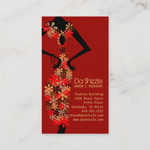 Customizable Da Shizzle Fashion Business Card