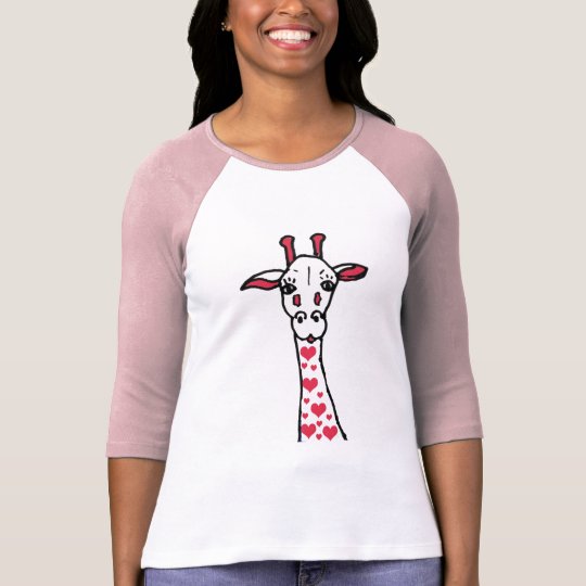 DA- Valentine's Day Giraffe with Hearts Shirt