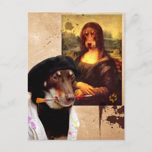 Da Vinci and The Mona Lisa Postcard