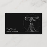 Da Vinci Coffee Roasters Minimal Vitruvian Man Business Card at Zazzle